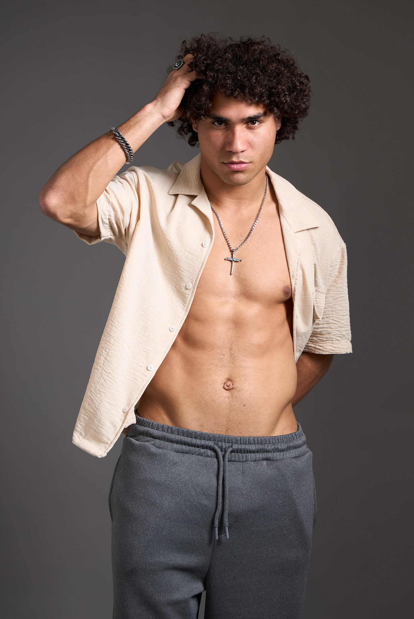 CAMISA BLESSED BEIGE TEXTURA