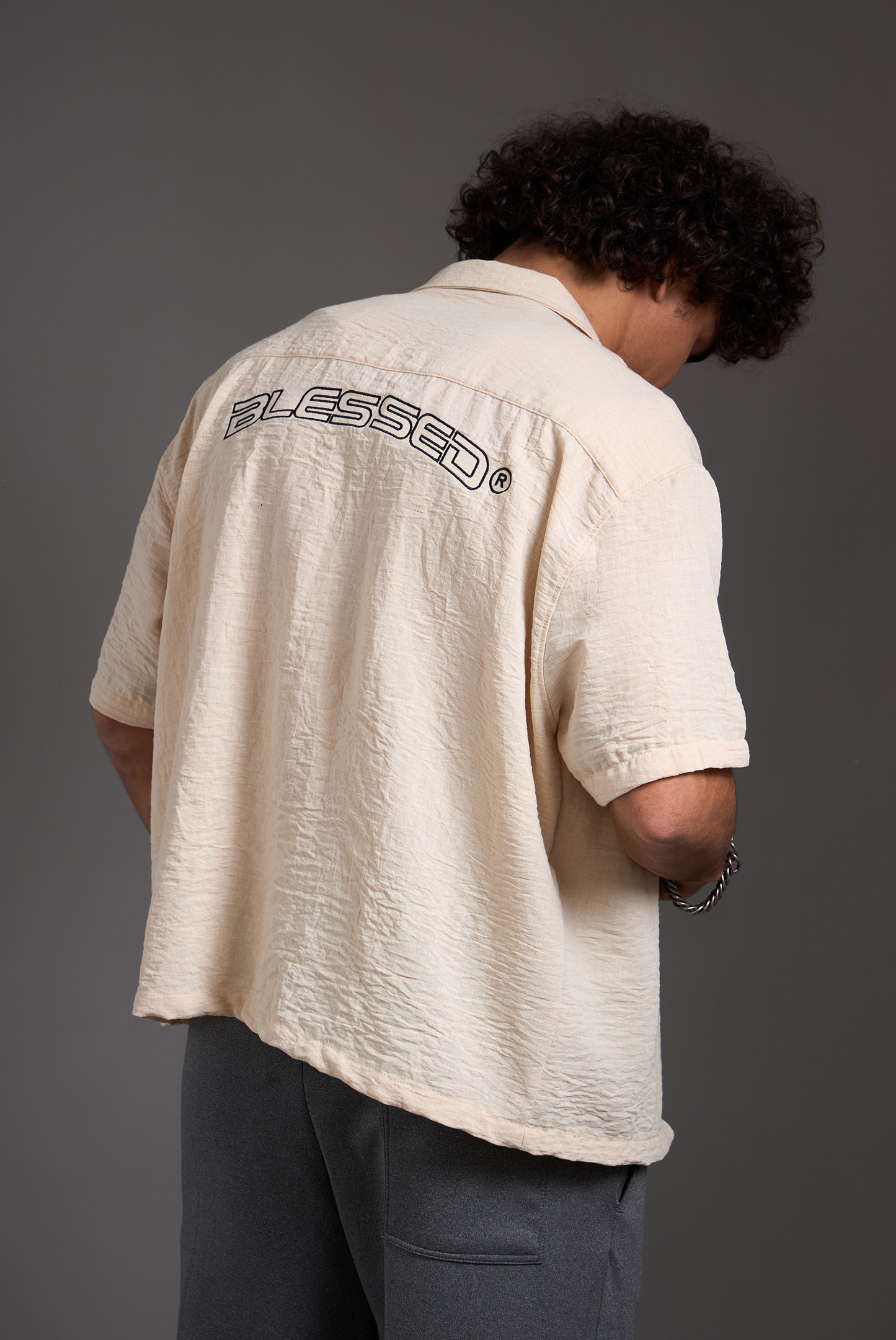 CAMISA BLESSED BEIGE TEXTURA