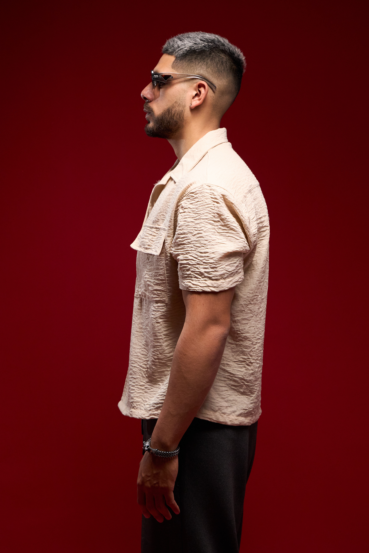 CAMISA BLESSED BEIGE TEXTURA