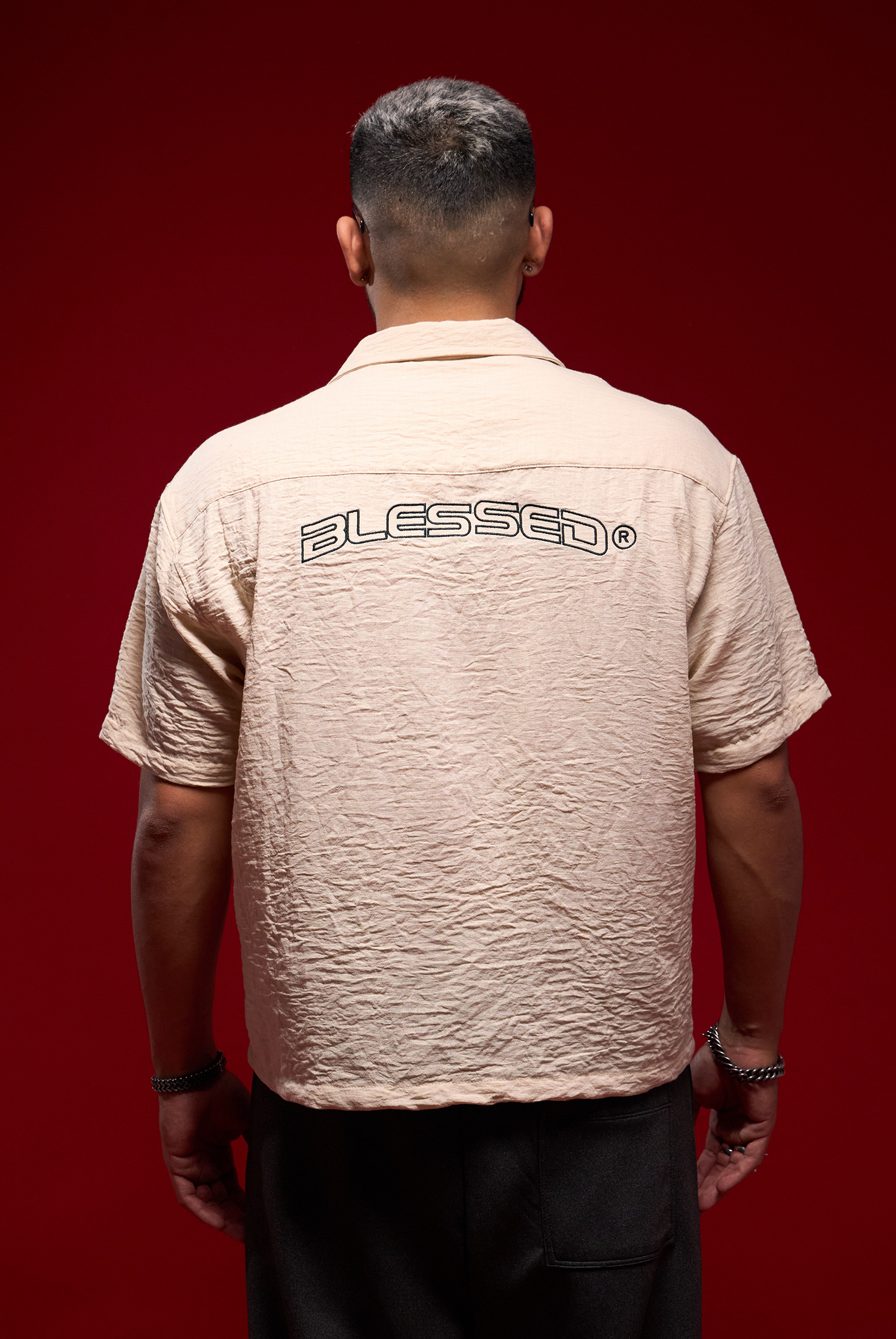 CAMISA BLESSED BEIGE TEXTURA