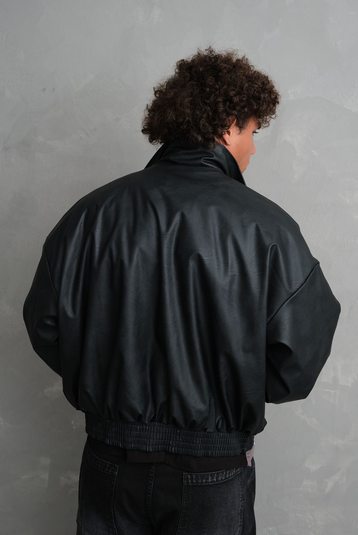 CASACA CUERINA  FILP BLACK