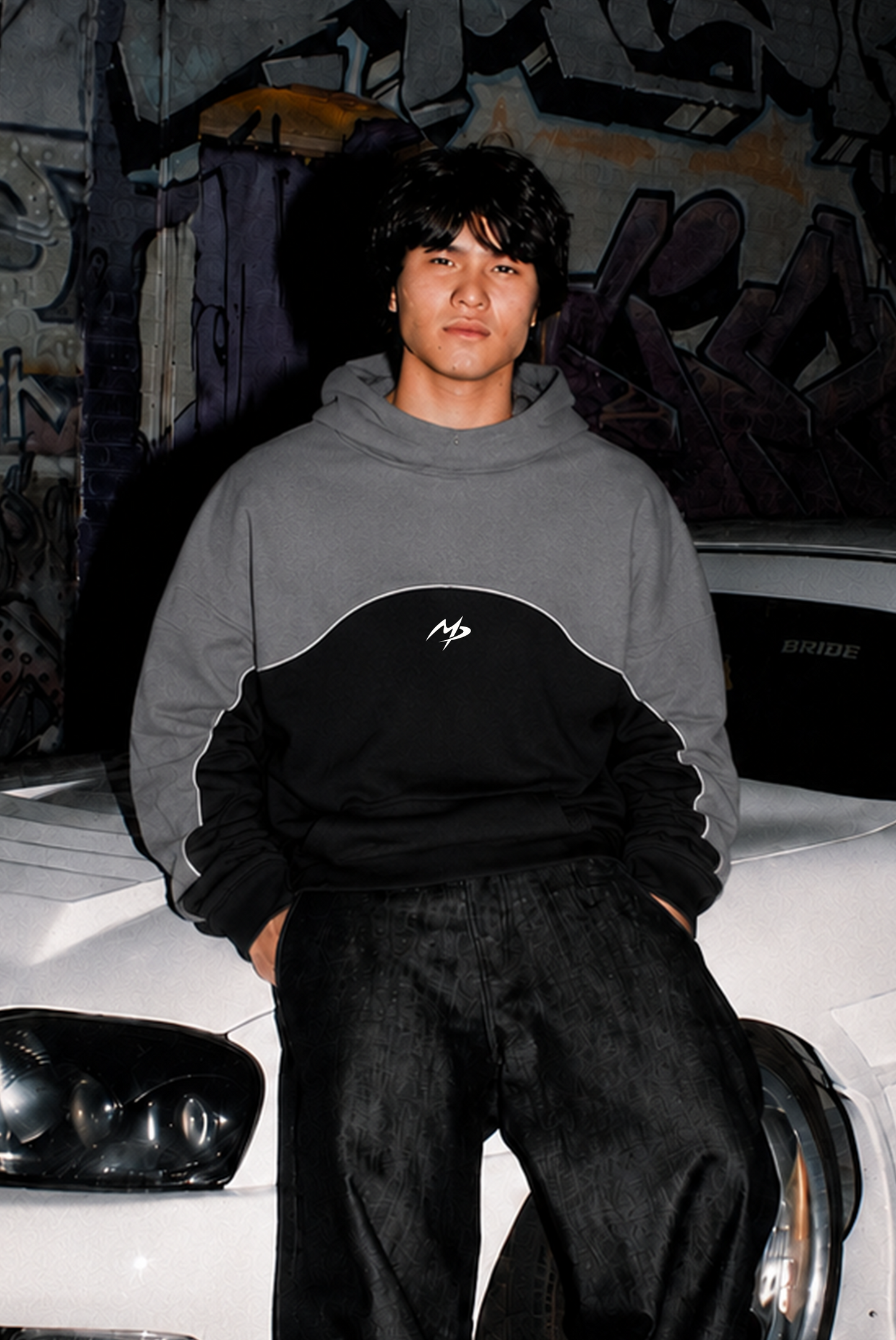 HODDIE ZERO BI TONO BLACK