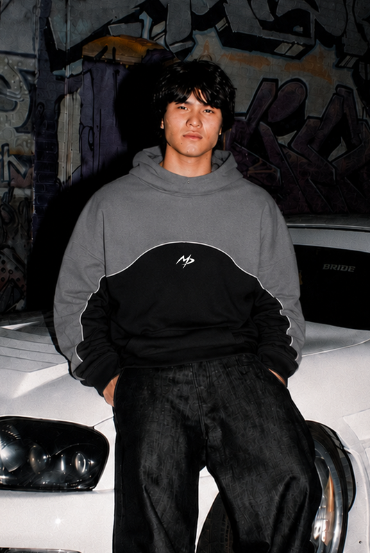 HODDIE ZERO BI TONO BLACK