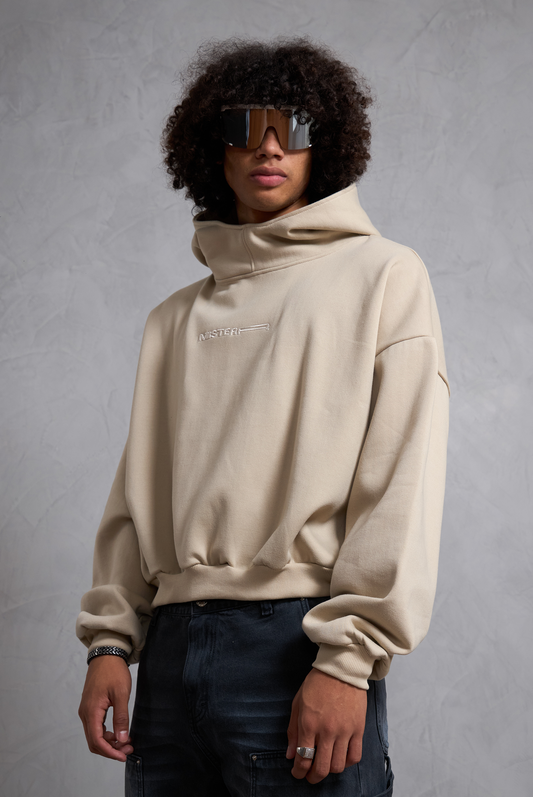 HODDIE ZERO BORDADO BEIGE