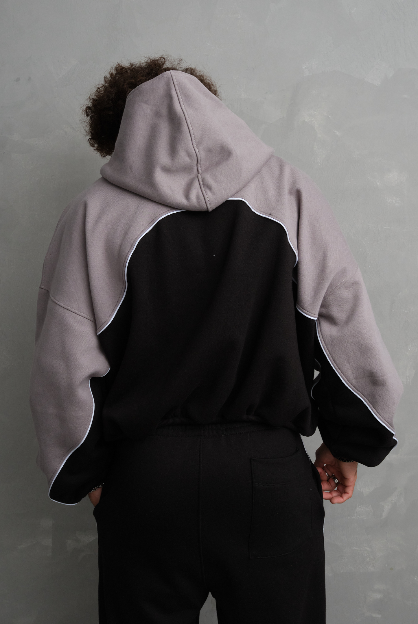 HODDIE ZERO BI TONO BLACK