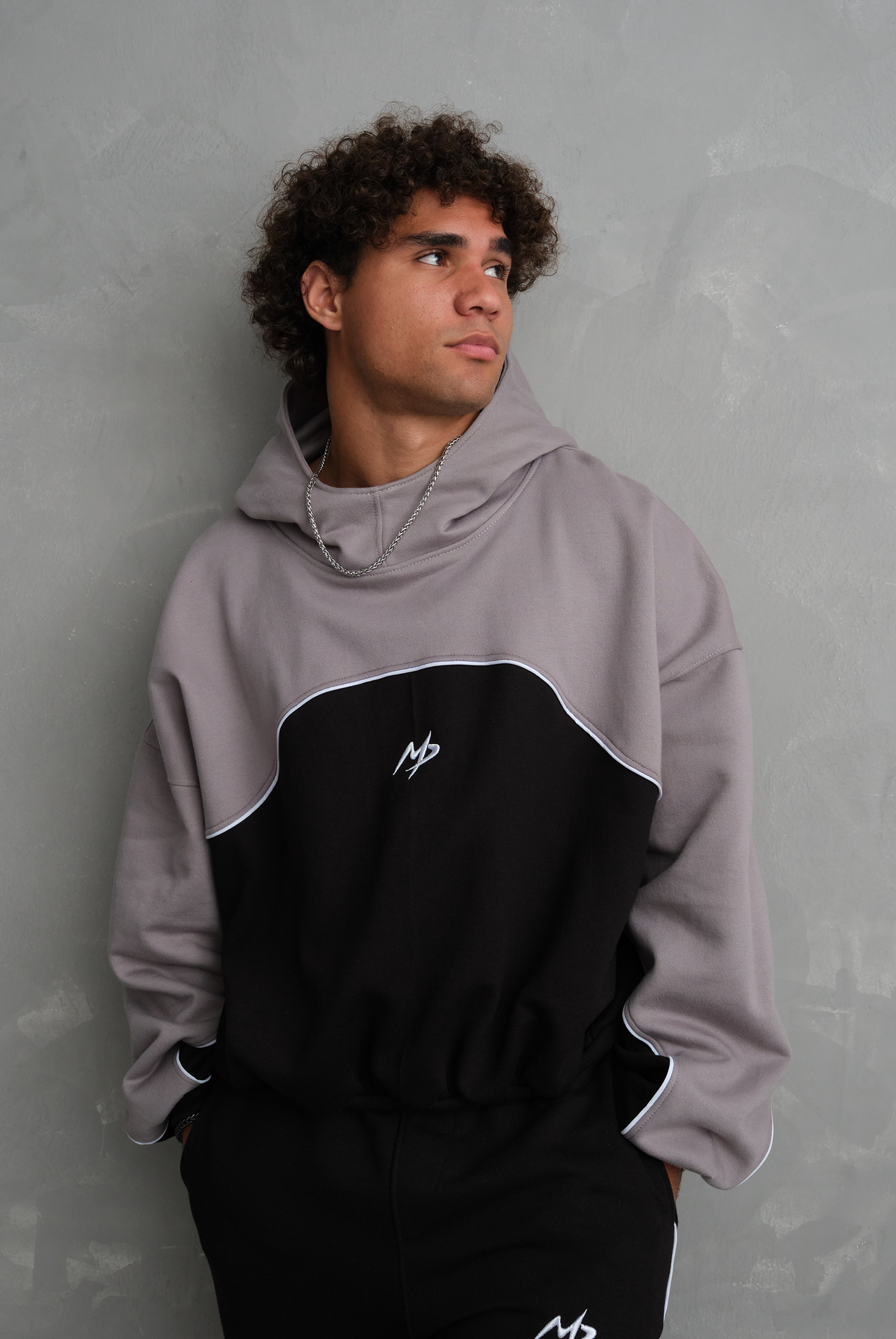 HODDIE ZERO BI TONO BLACK