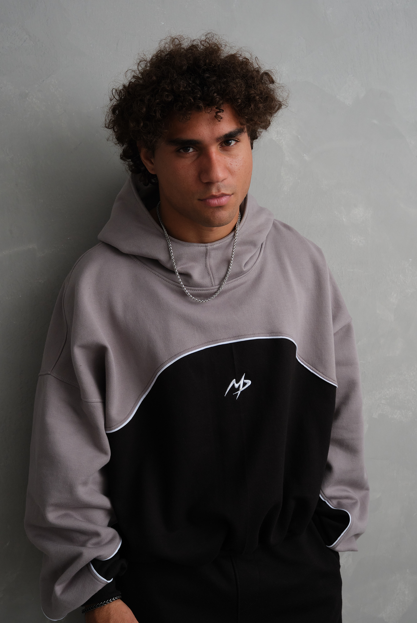 HODDIE ZERO BI TONO BLACK