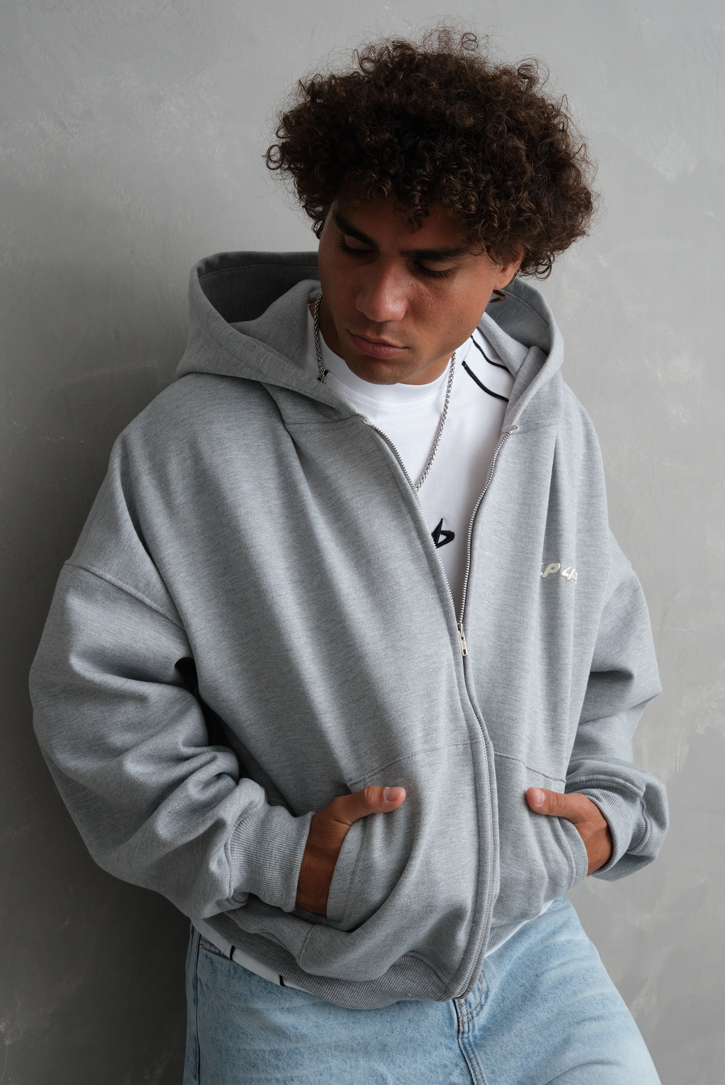 ZIP HODDIE FILP MELANGE