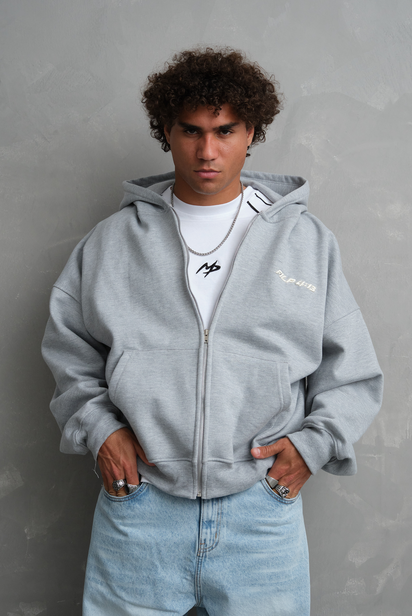 ZIP HODDIE FILP MELANGE