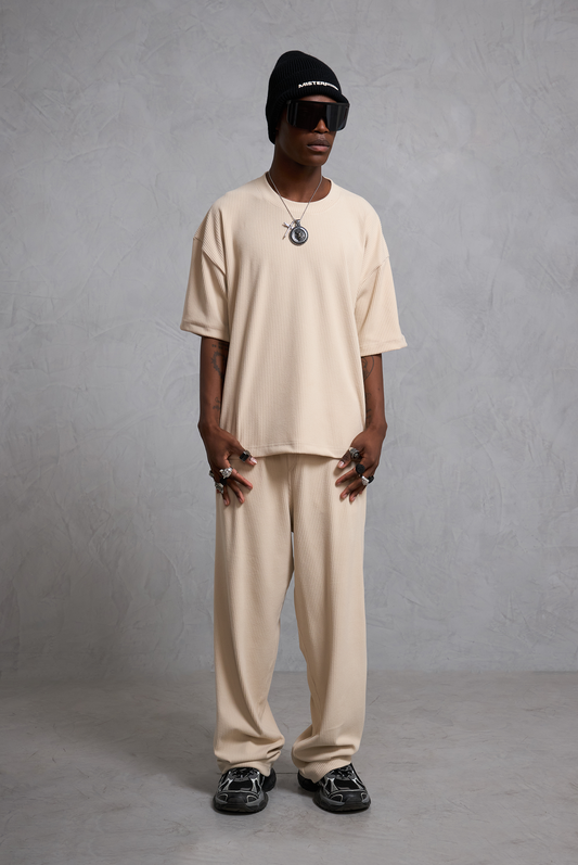 PANTS RIB FELPA BEIGE