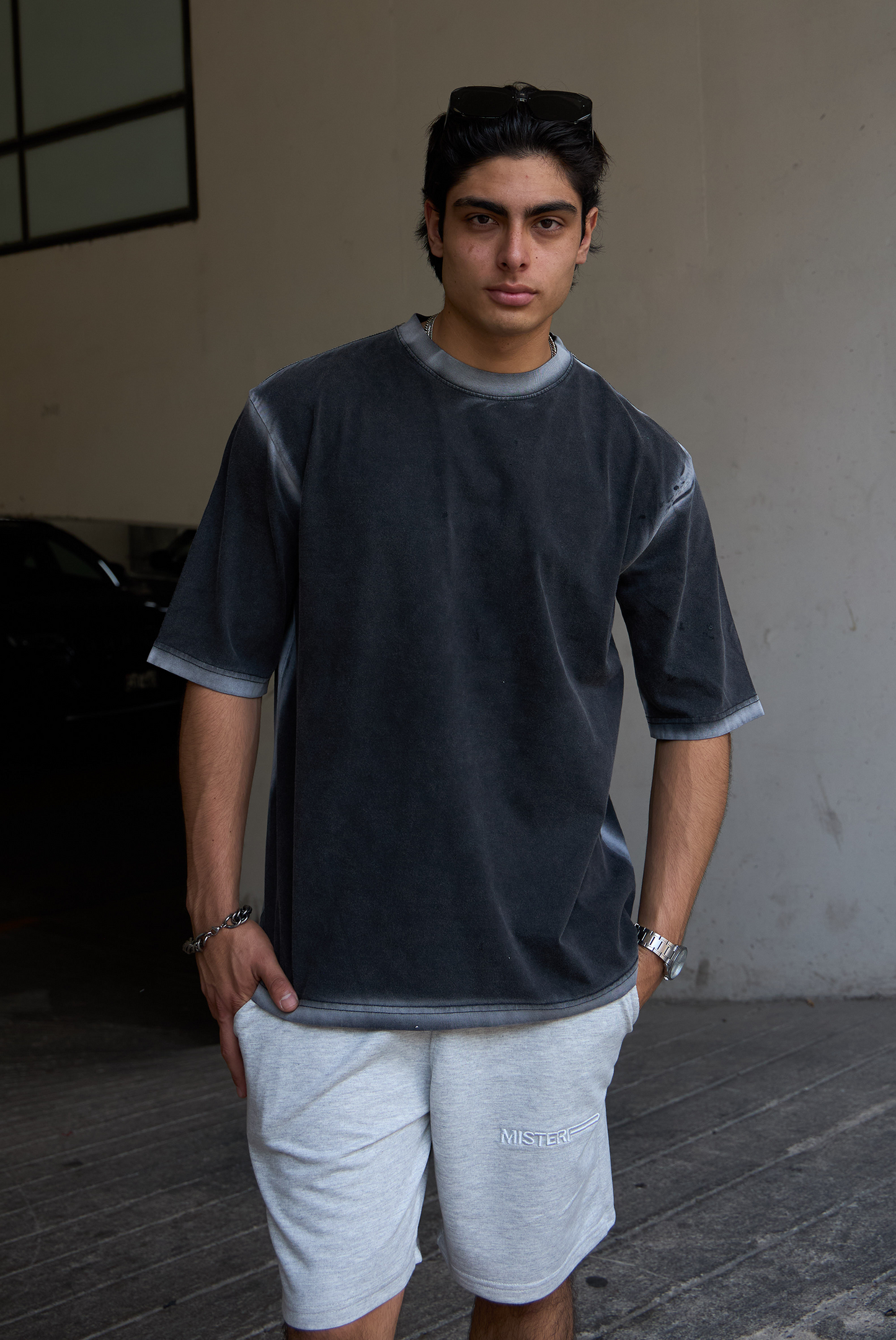 POLO ACID EFECTO GRIS