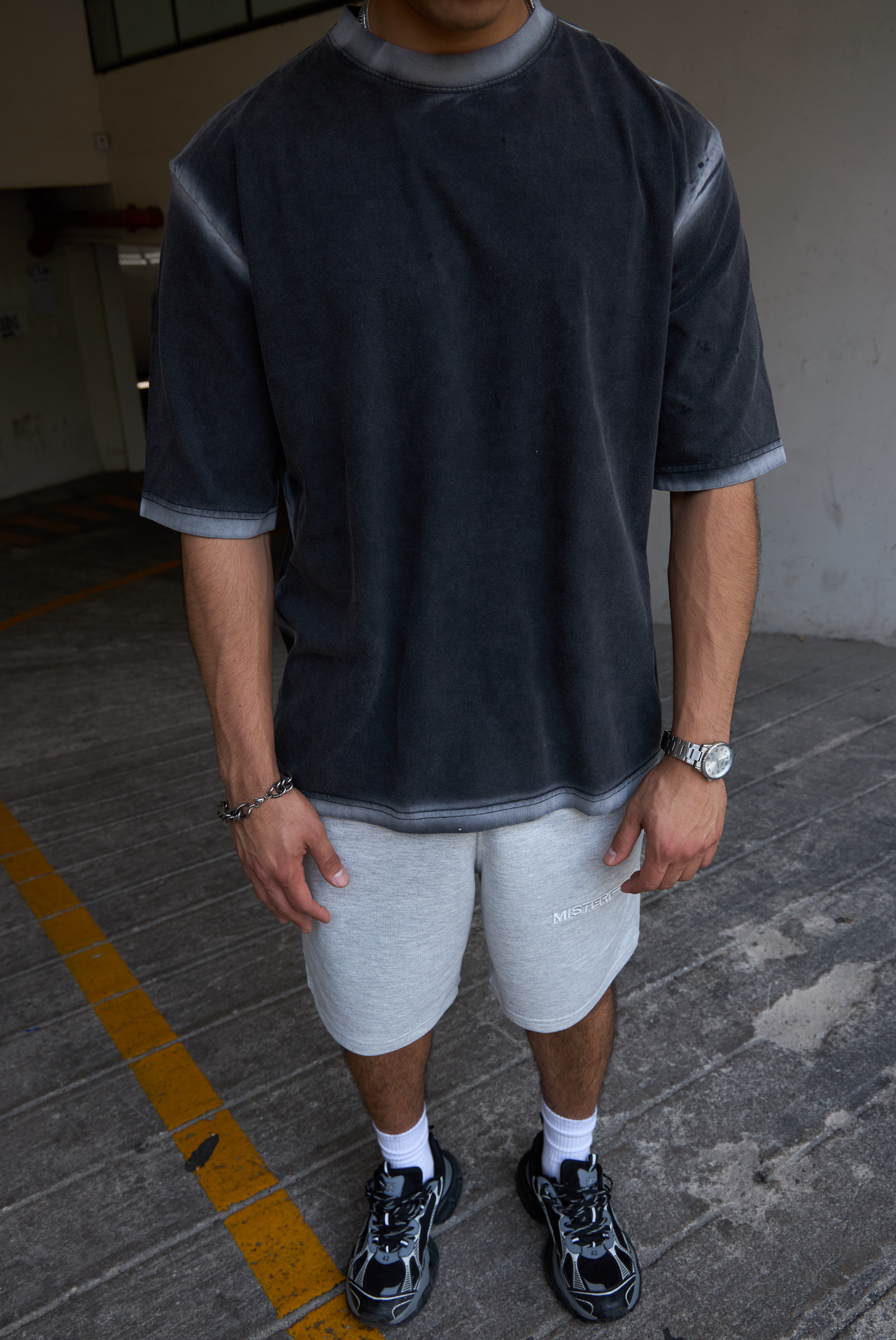 POLO ACID EFECTO GRIS