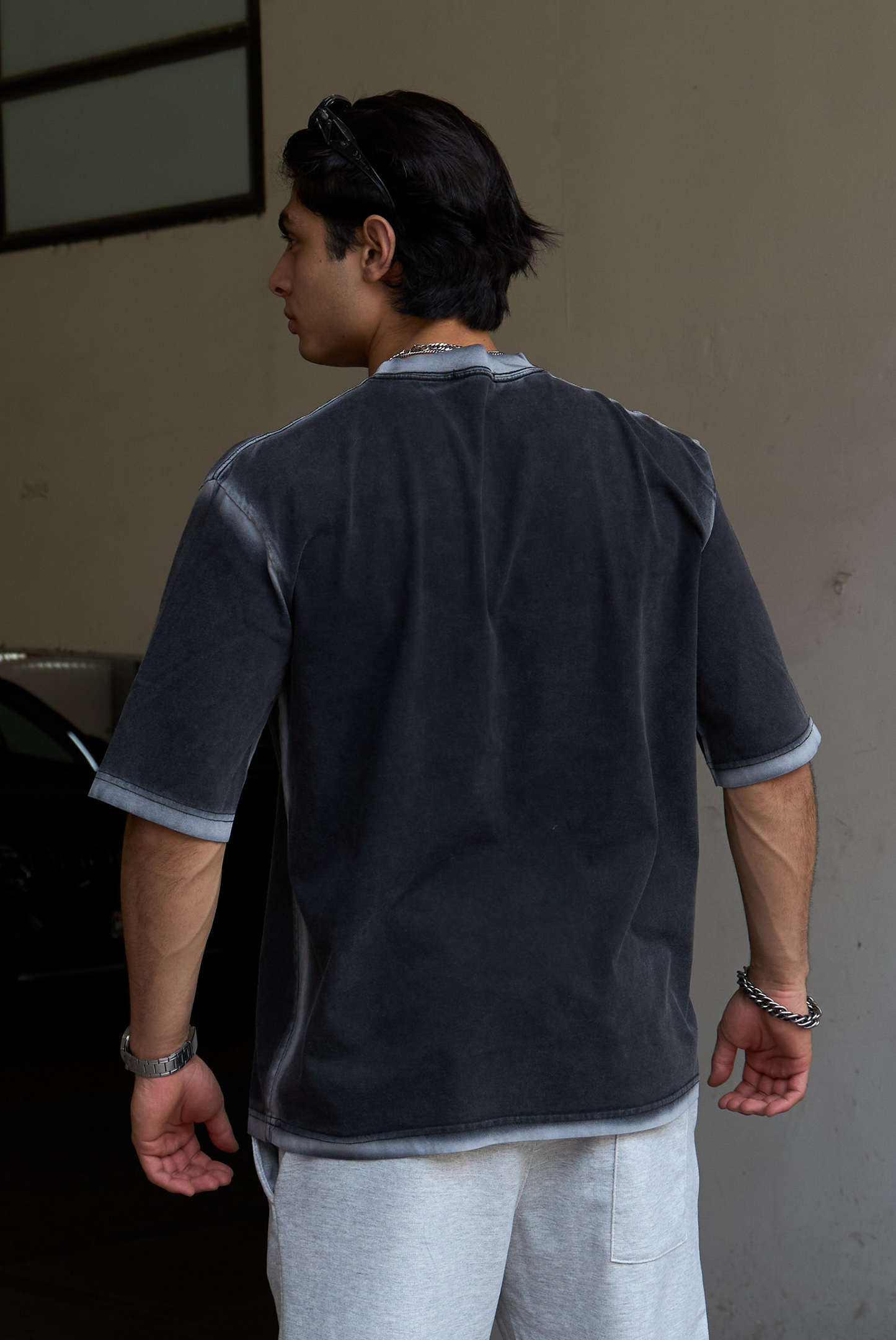 POLO ACID EFECTO GRIS