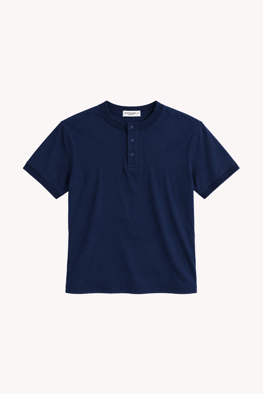 CAMISETA HENLEY M/C ACERO