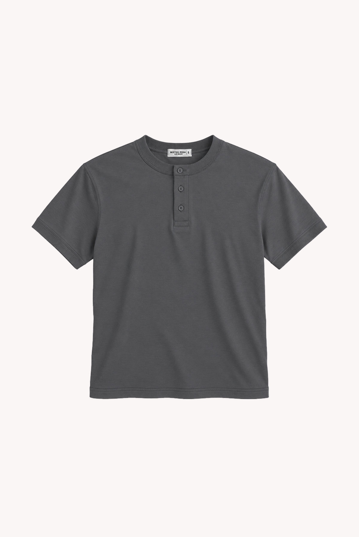 CAMISETA HENLEY M/C GREY