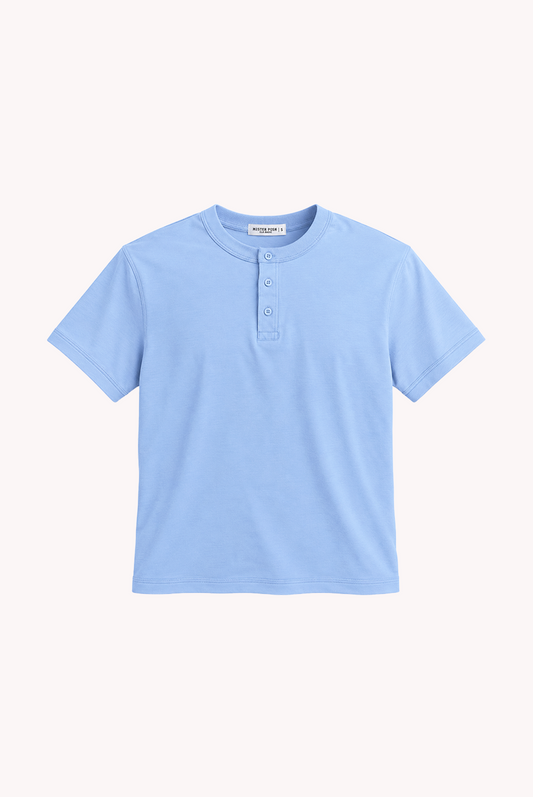CAMISETA HENLEY M/C SKY