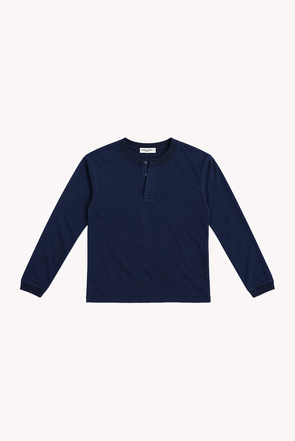 CAMISETA HENLEY M/L ACERO