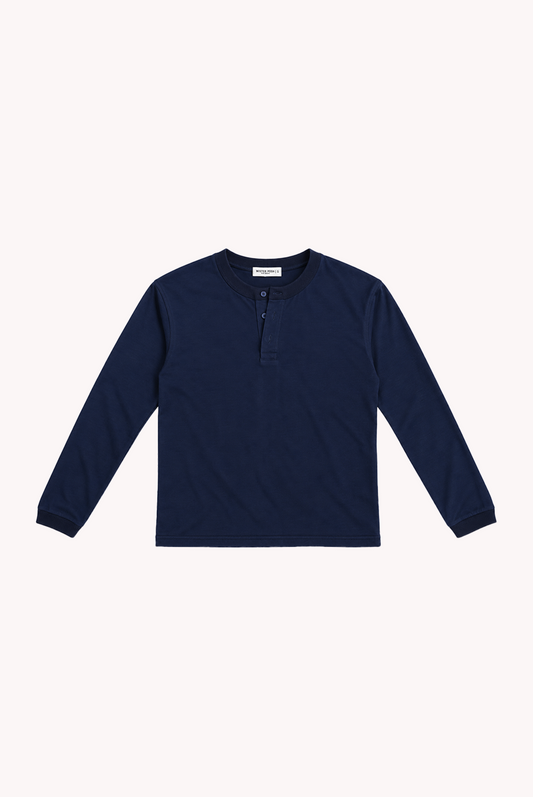 CAMISETA HENLEY M/L ACERO