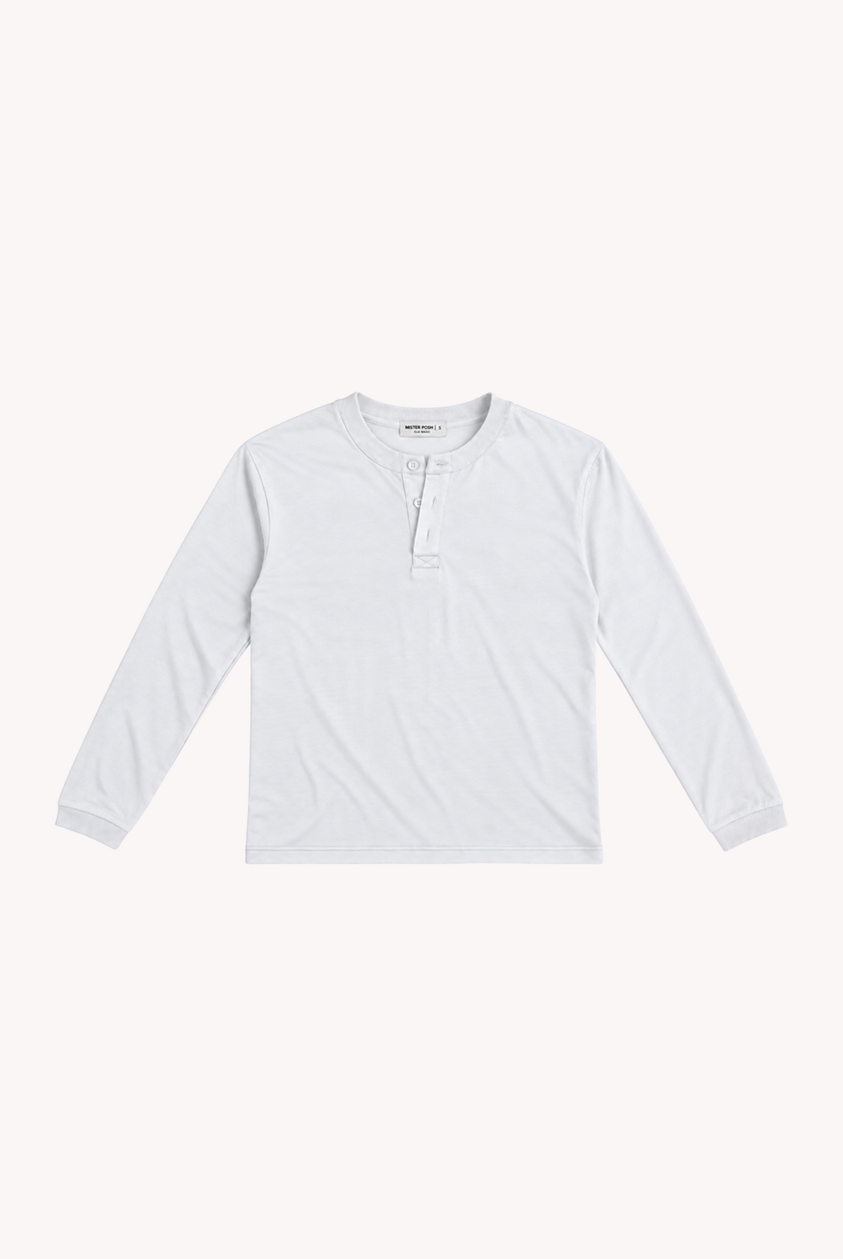 CAMISETA HENLEY M/L WHITE