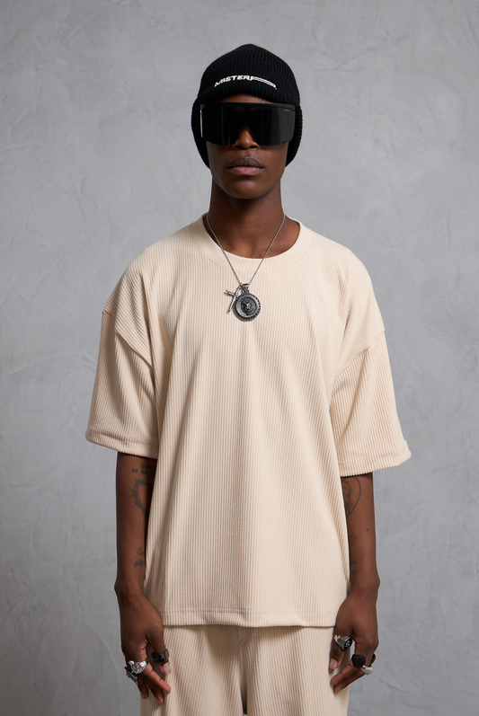 POLO RIB FELPA BEIGE