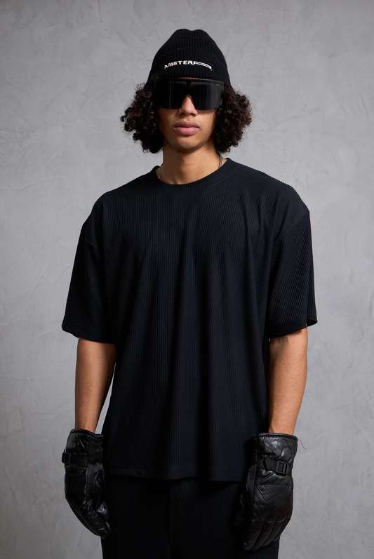 POLO RIB FELPA BLACK