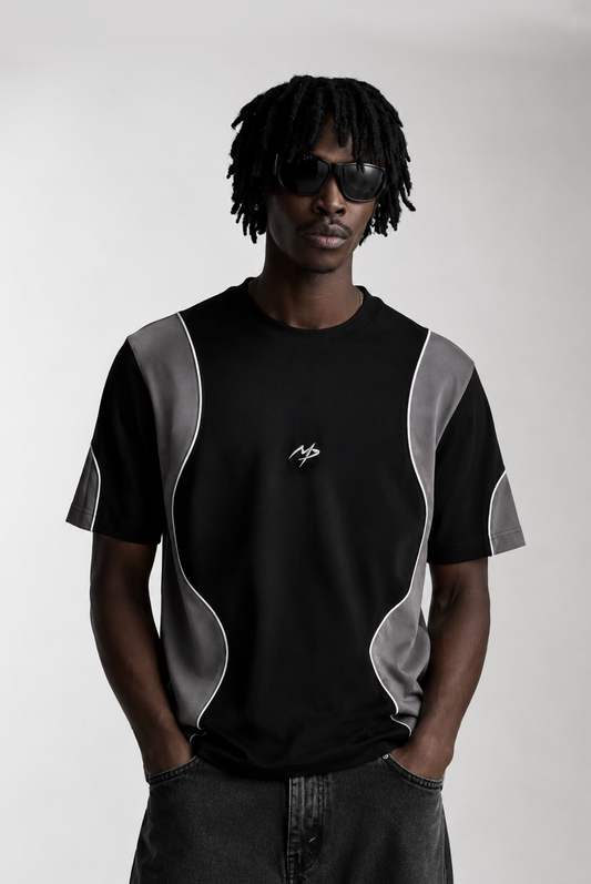POLO SUPER ABSTRACTO BLACK/GRIS