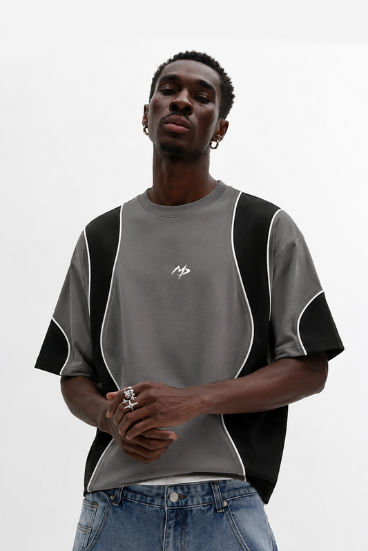 POLO SUPER ABSTRACTO GRIS/BLACK