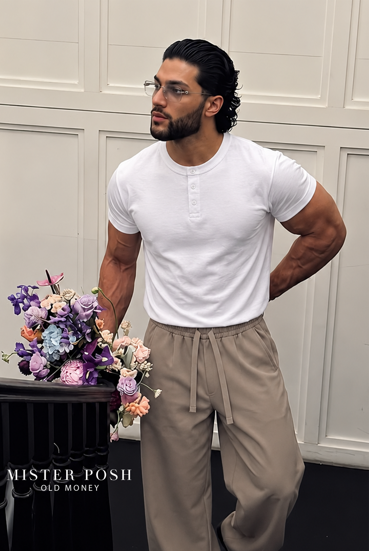 CAMISETA HENLEY M/C WHITE