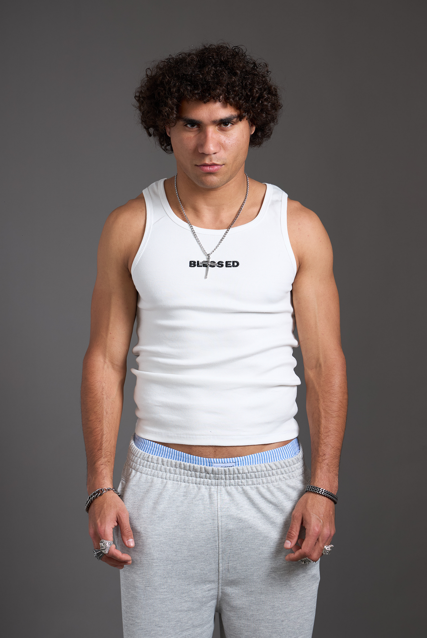 TANK RIB BLESSED WHITE