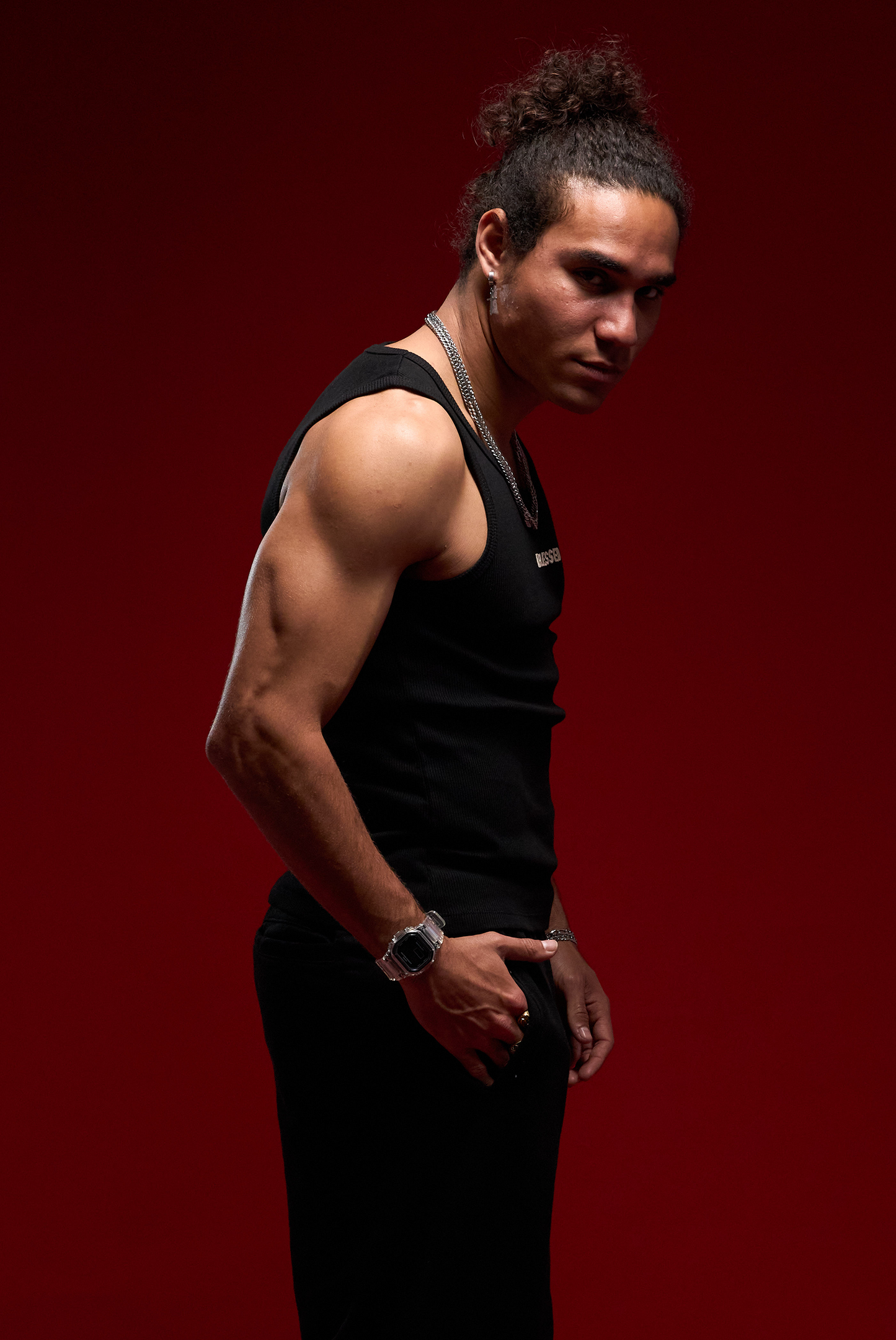 TANK RIB BLESSED BLACK
