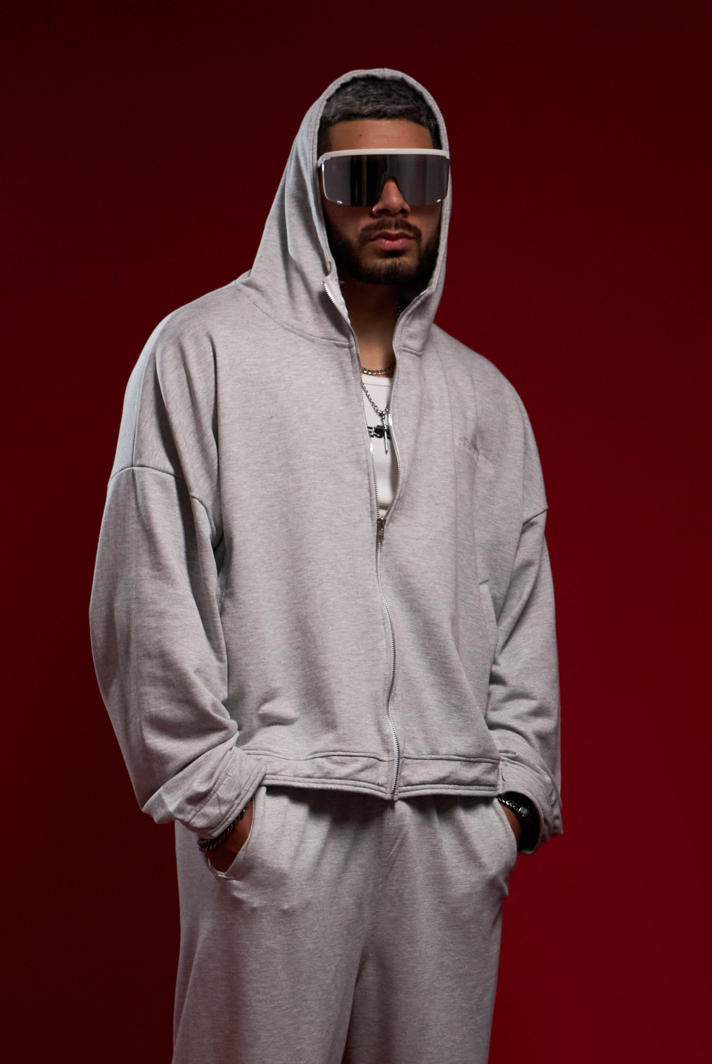 ZIP HODDIE BLESSED MELANGE