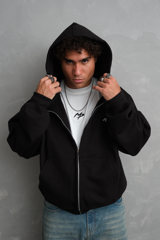 ZIP HODDIE FILP BLACK