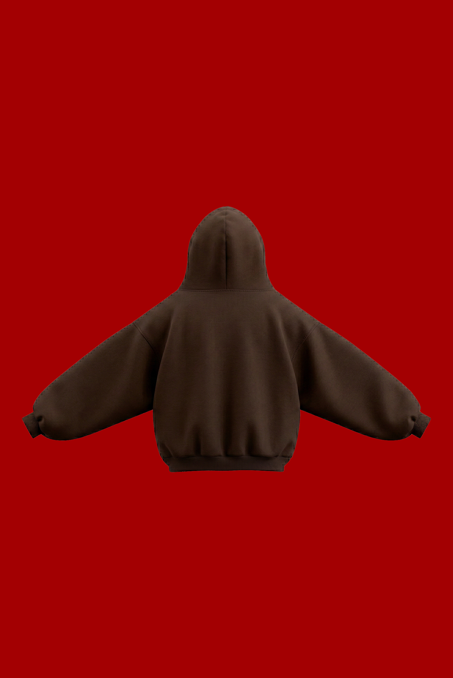 ZIP HOODIE FRANELA BROWN