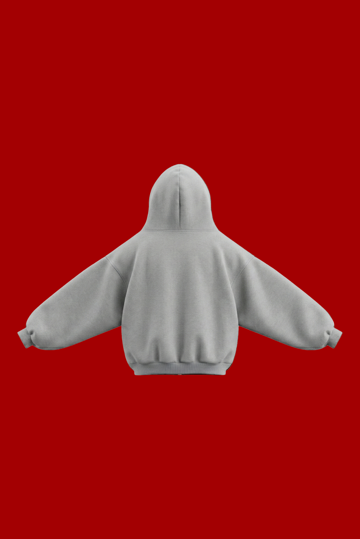 ZIP HOODIE FRANELA GRIS