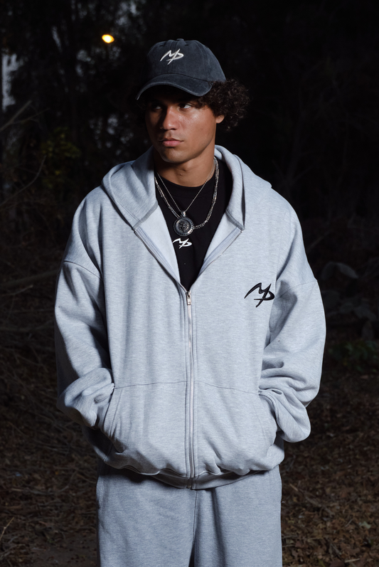 ZIP HOODIE FRANELA MELANGE